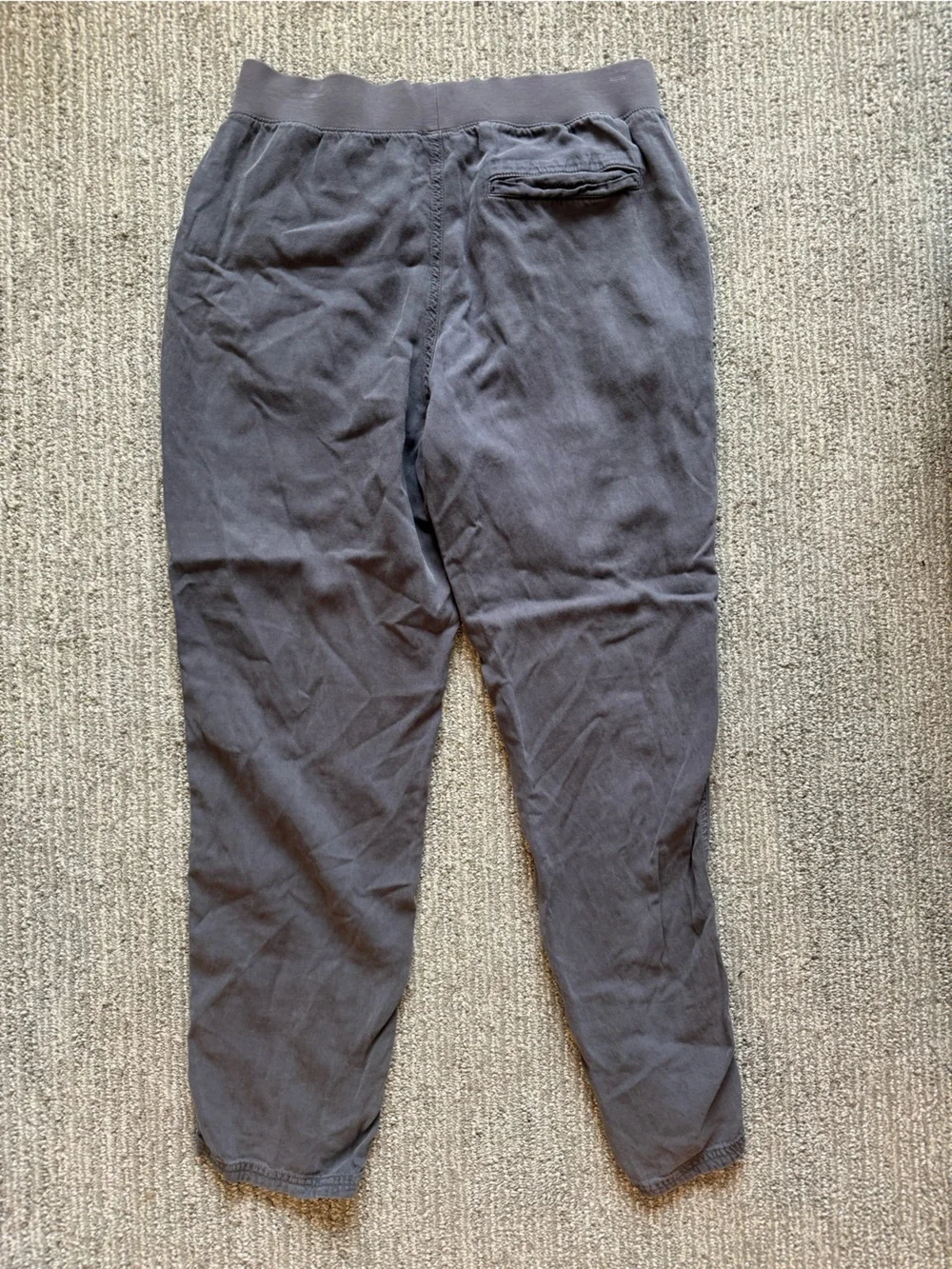 Faherty Linen Blend Gray Jogger Pants Women’s Medium Pull On Travel Casual